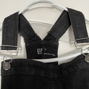 Black maternity jean overalls